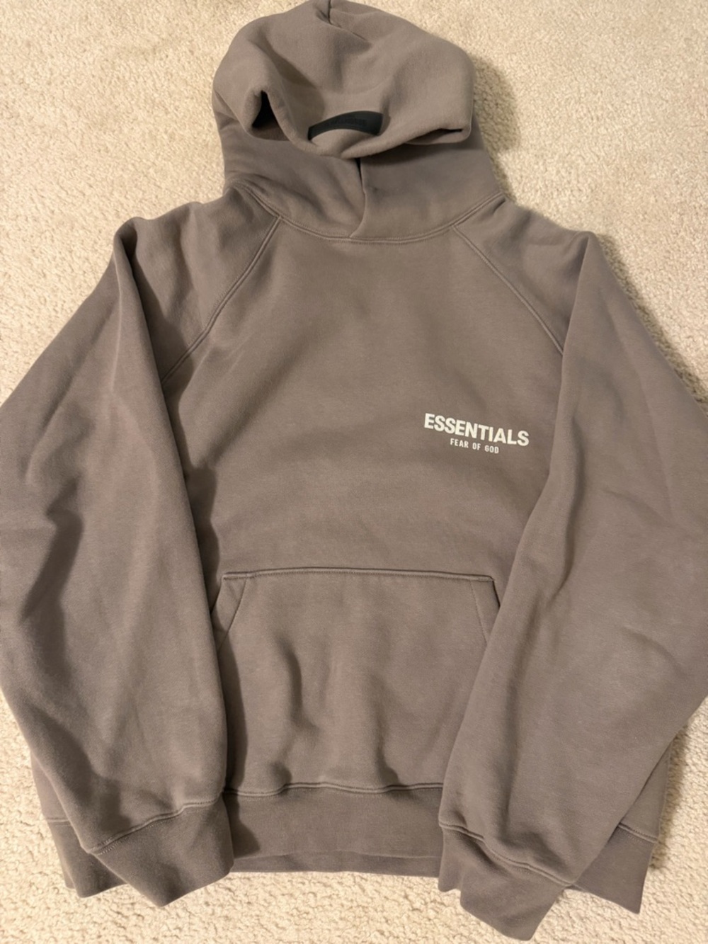 Fear of God Essentials Hoodie in Taupe Gray